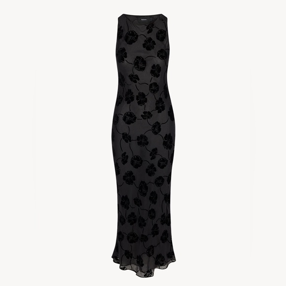 Réalisation Par – The Carla Dress in Lily Devoré Noir - Black - Picture 7 of 16